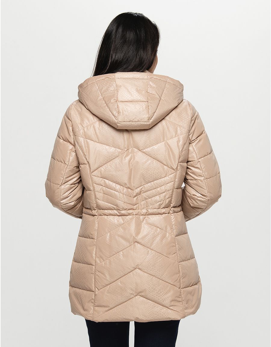 Doudoune beige imprimé