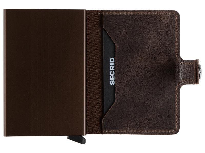 SECRID Portemonnaie Miniwallet Vintage Chocolate Noten- und Karten-Portemonnaie mit RFID-Schutz