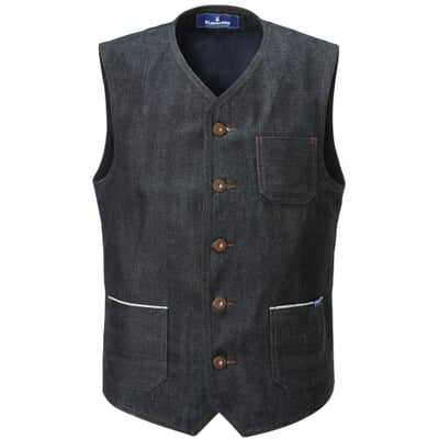 Herren-Denimweste, Blau