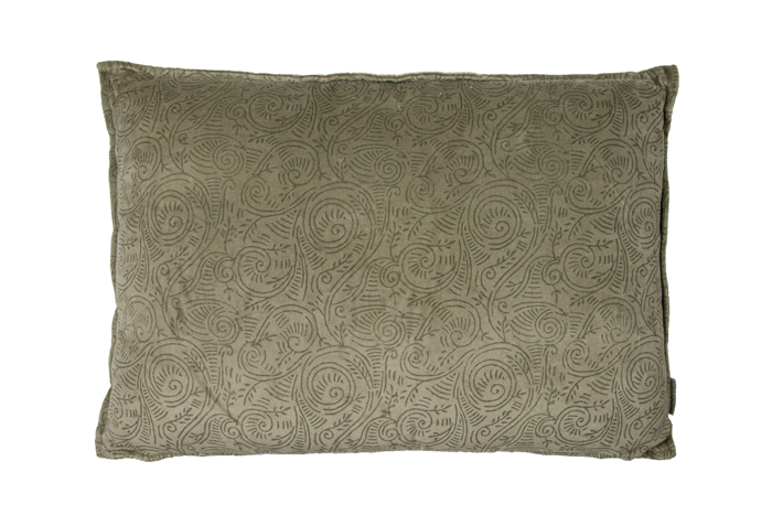 Kussen 15171 Velvet Delfina olive