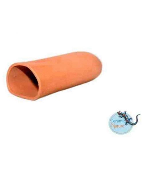 Ceramicnature Leghol Rond - Aquarium - Ornament - 12x5x4 cm Rood M