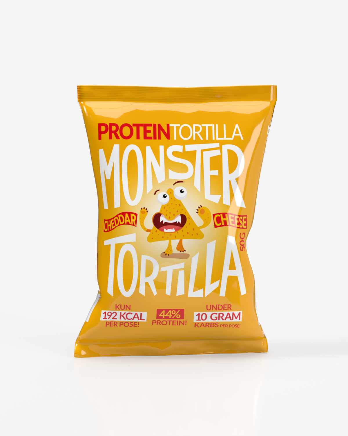 Monster Tortilla Cheddar Chips 10x50g