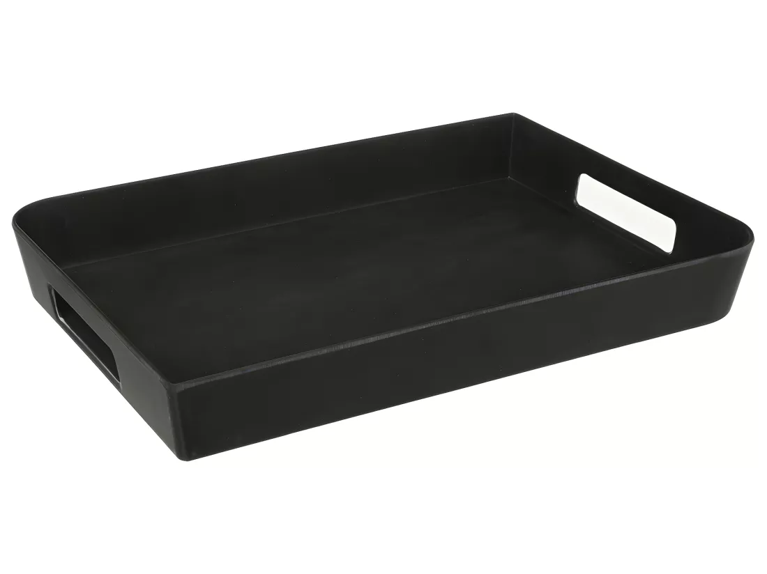 Plateau en Mélamine 35 x 25 cm Noir charbon