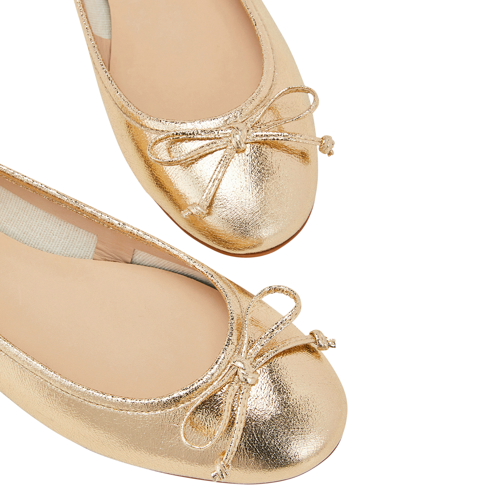 ODINE - Ballerines en cuir| Doré