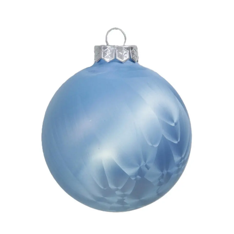 Othmar Decorations Luxe kerstballen - 16x -4 cm - blauw -glas