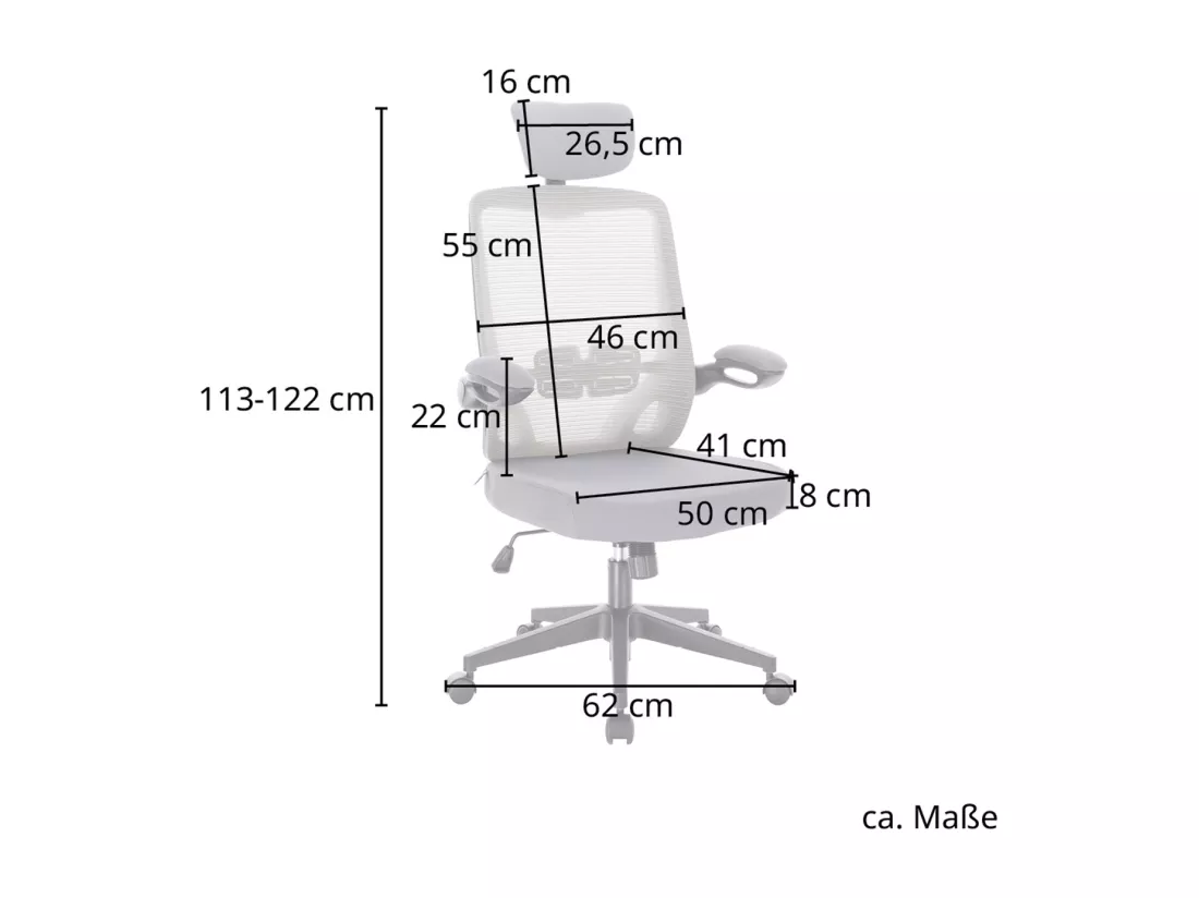 Chaise de bureau ergonomique réglable