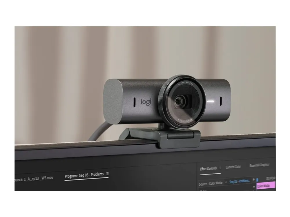 Logitech Master Series MX Brio - Live streaming-kamera - farve - 8,5 MP - 3840 x 2160 - 4K, 1080p - audio - USB-C