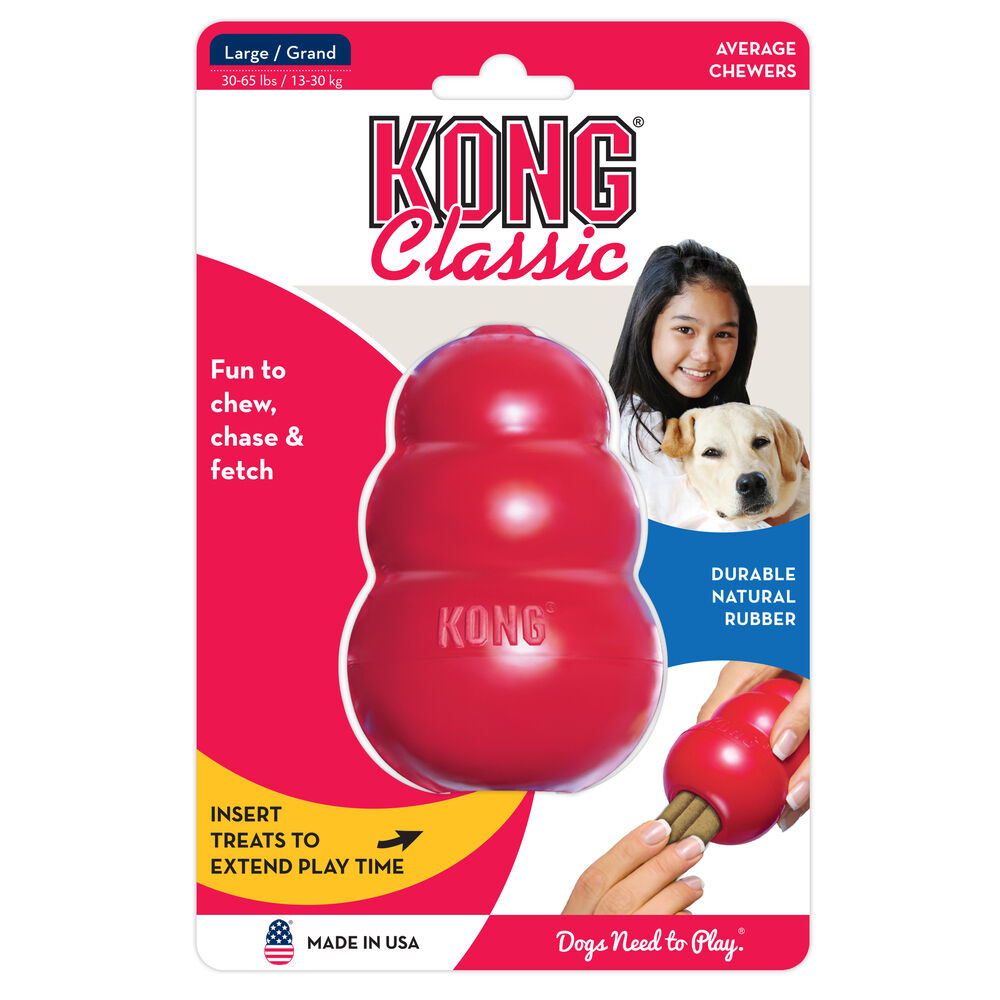 Kong Classic - Vulbaar Hondenspeelgoed - rood - 10x6.5x6.5 cm - L