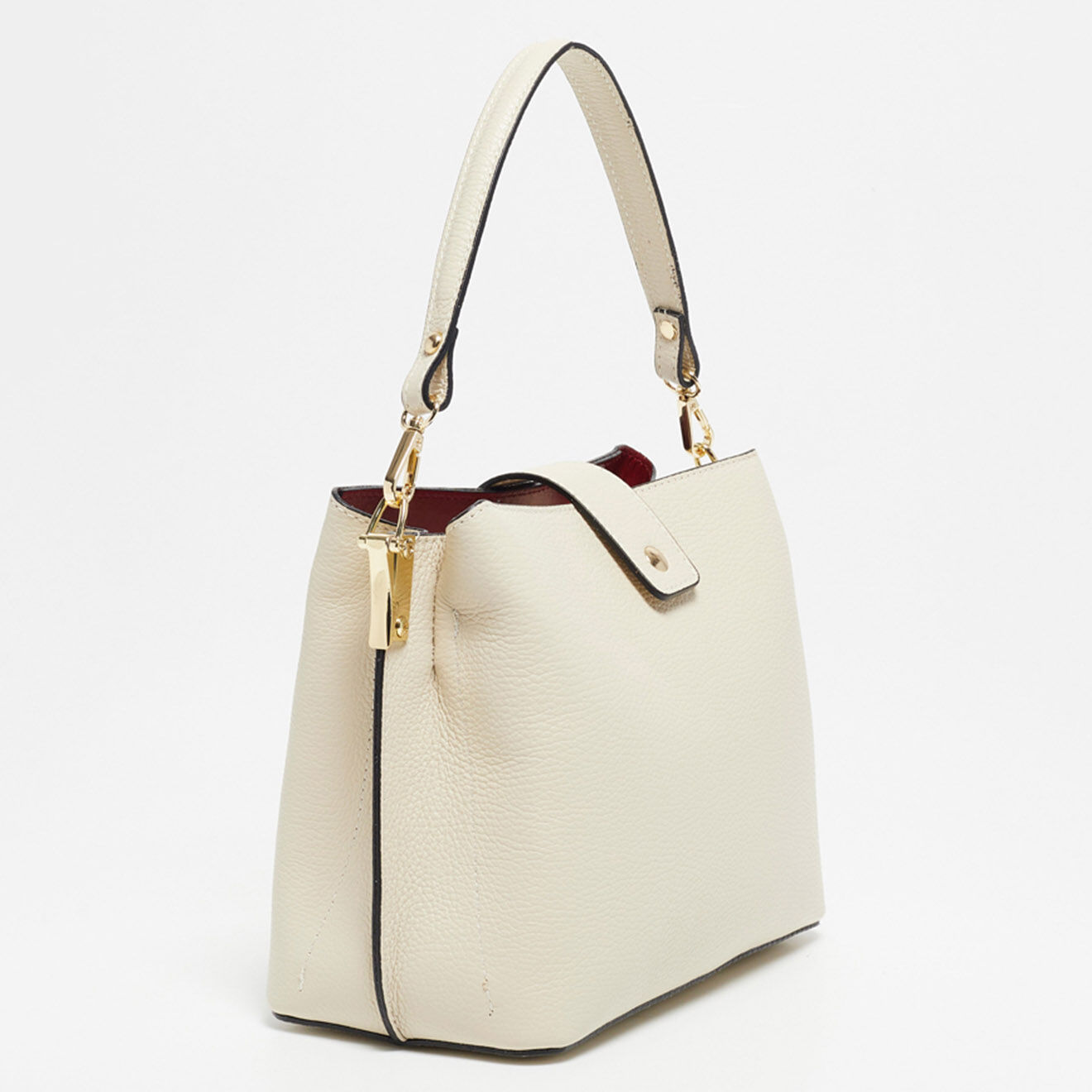 Christian Laurier Sac à main en Cuir Lessie nude - 25x21x12.5 cm