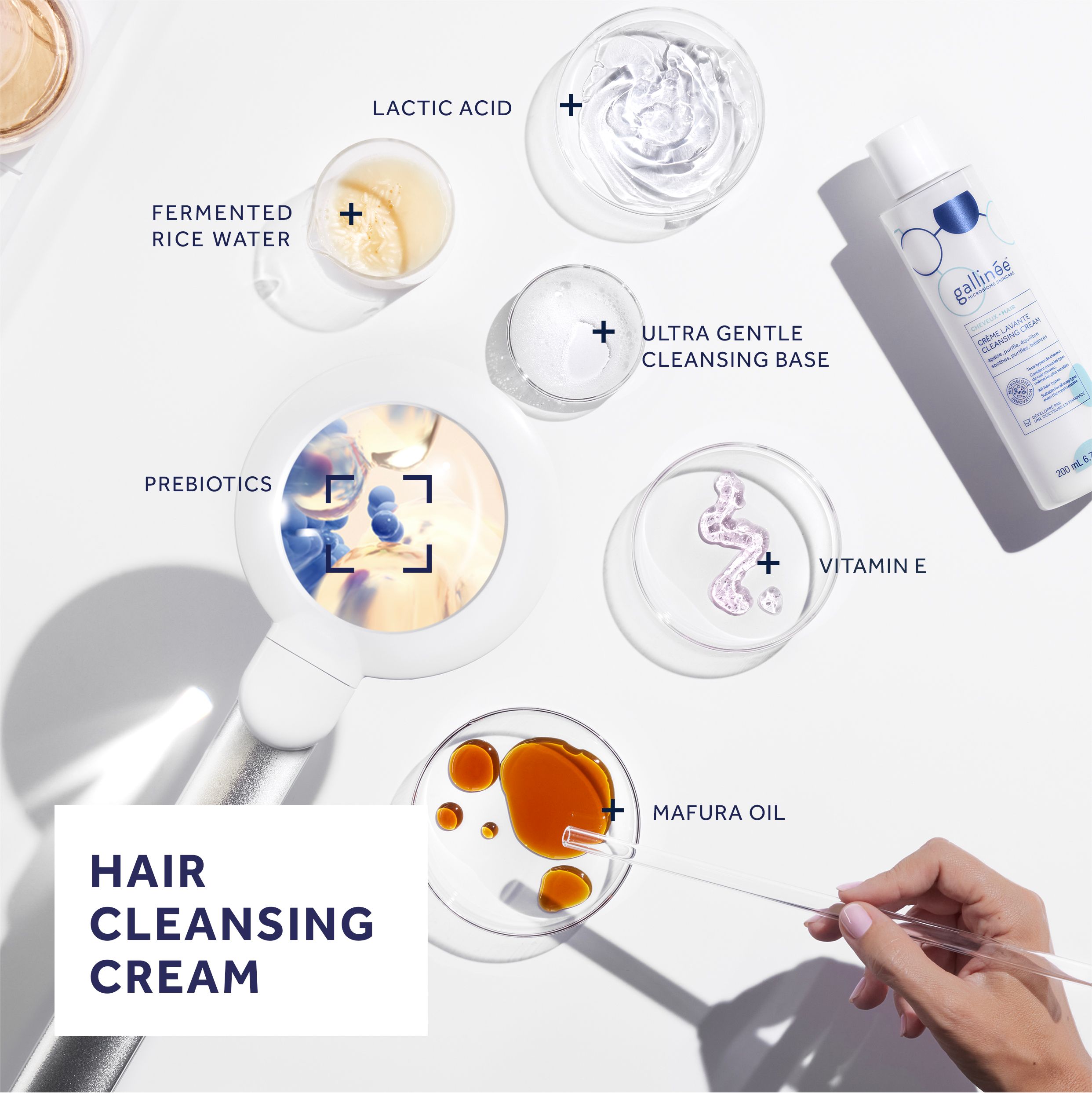 Gallinée Hair Cleansing Cream - Sulfatfreies Creme-Shampoo für empfindliche Kopfhaut und Haare