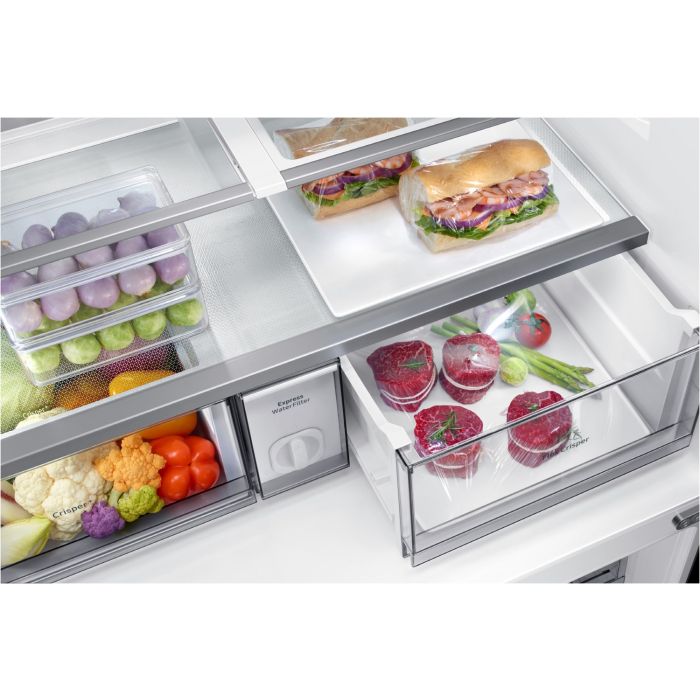 Samsung Side-by-Side RF 65A96768A/EG Clean White & Clean Navy - Festwasseranschluss