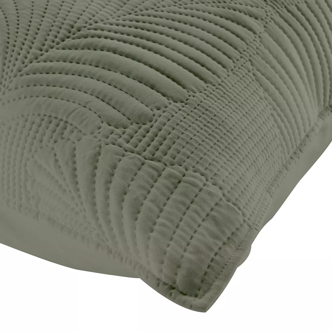 Housse de coussin carrée microfibre (40 x 40 cm) Palombine Vert kaki