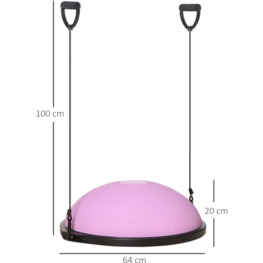 HOMCOM Balanceball mit Gummiseil violett