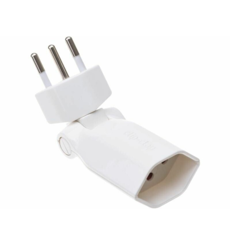 Abzweigstecker Steckdosen Adapter Schweiz 3-polig mit Klappbarem und Drehbarem Stecker (128964) - Weiss