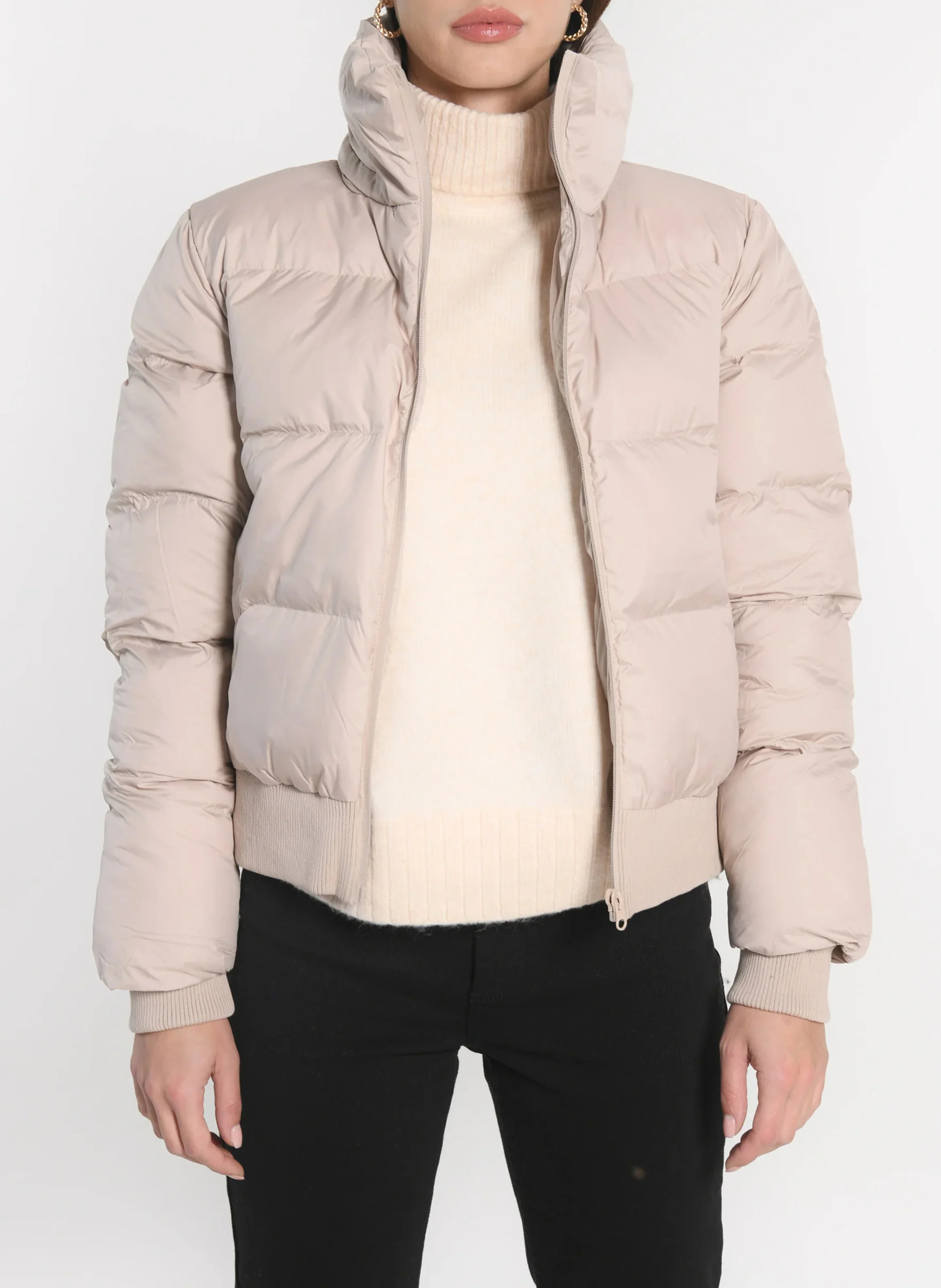 KAREN - Doudoune à col montant | Beige