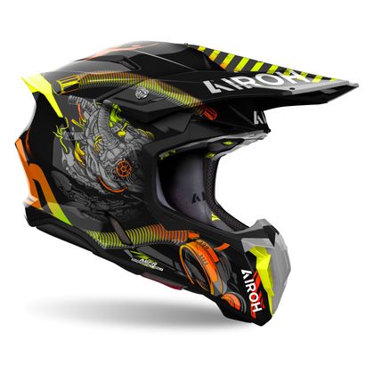 Casque cross Airoh TWIST 3 - TOXIC 2024 - Noir / Jaune