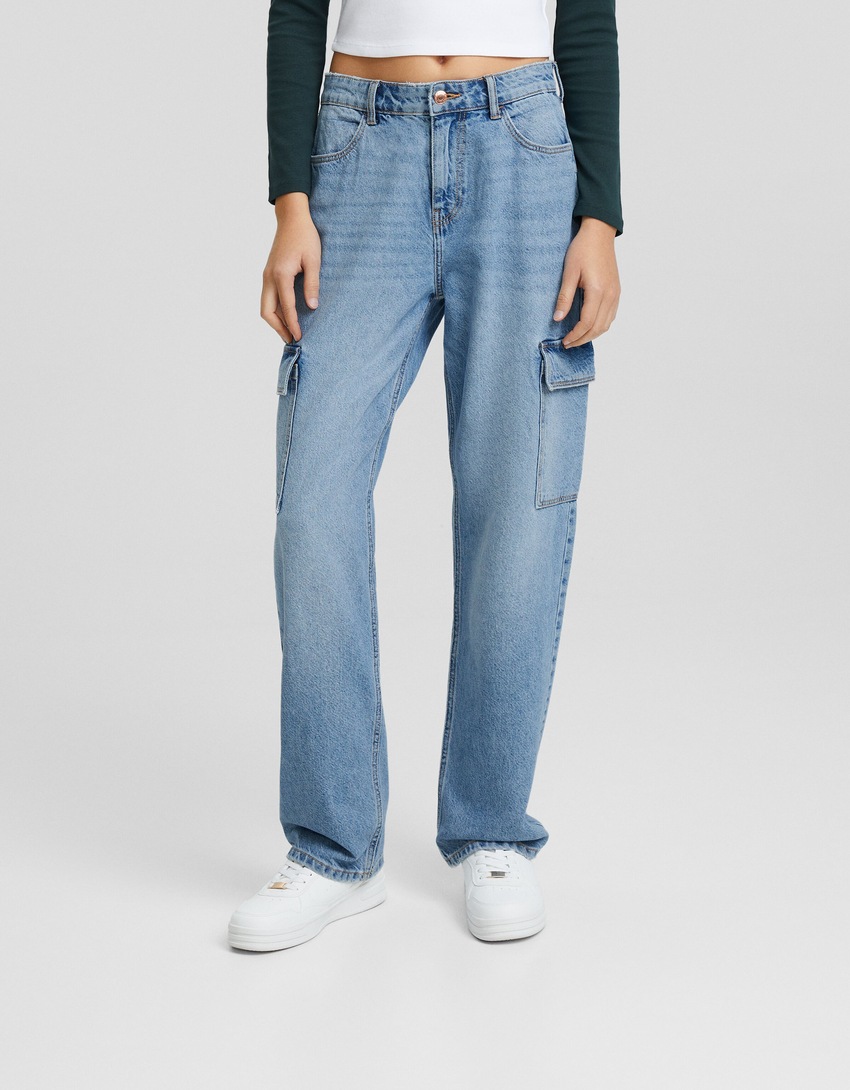 calça cargo reta