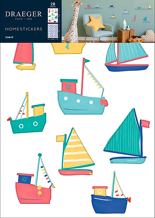 Sticker Enfant Bateau 49x69 cm