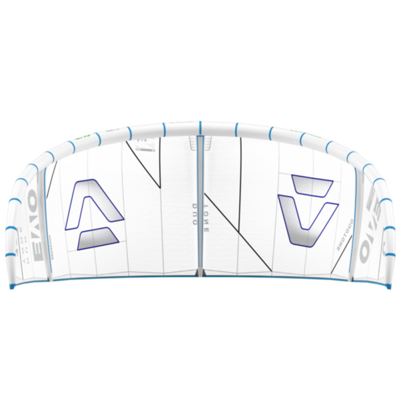 Aile de kitesurf duotone evo concept blue undyed blanc 2025