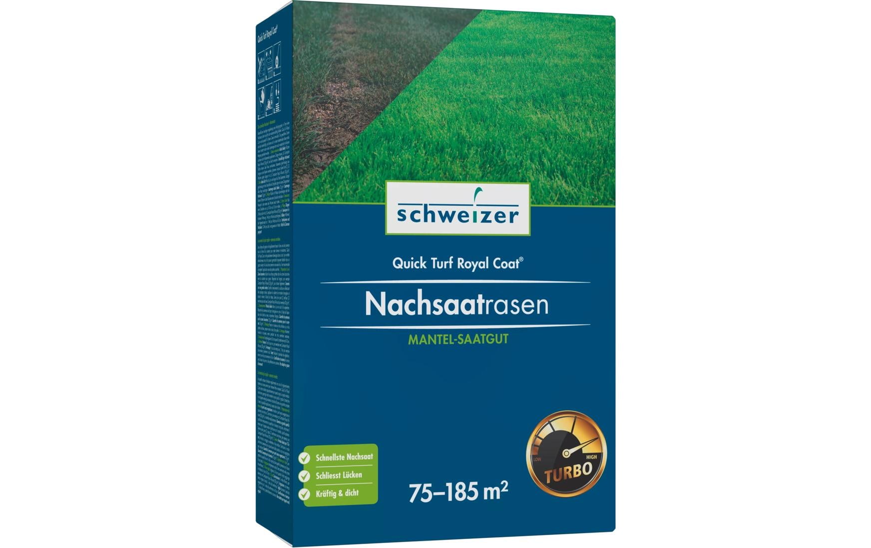 Nachsaat-Rasen Quick Turf Royal Coat, 1875 gDie schnellste Nachsaat – Mantelsaat