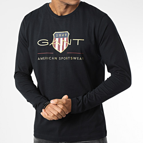 Tee Shirt Manches Longues Archive Shield Noir