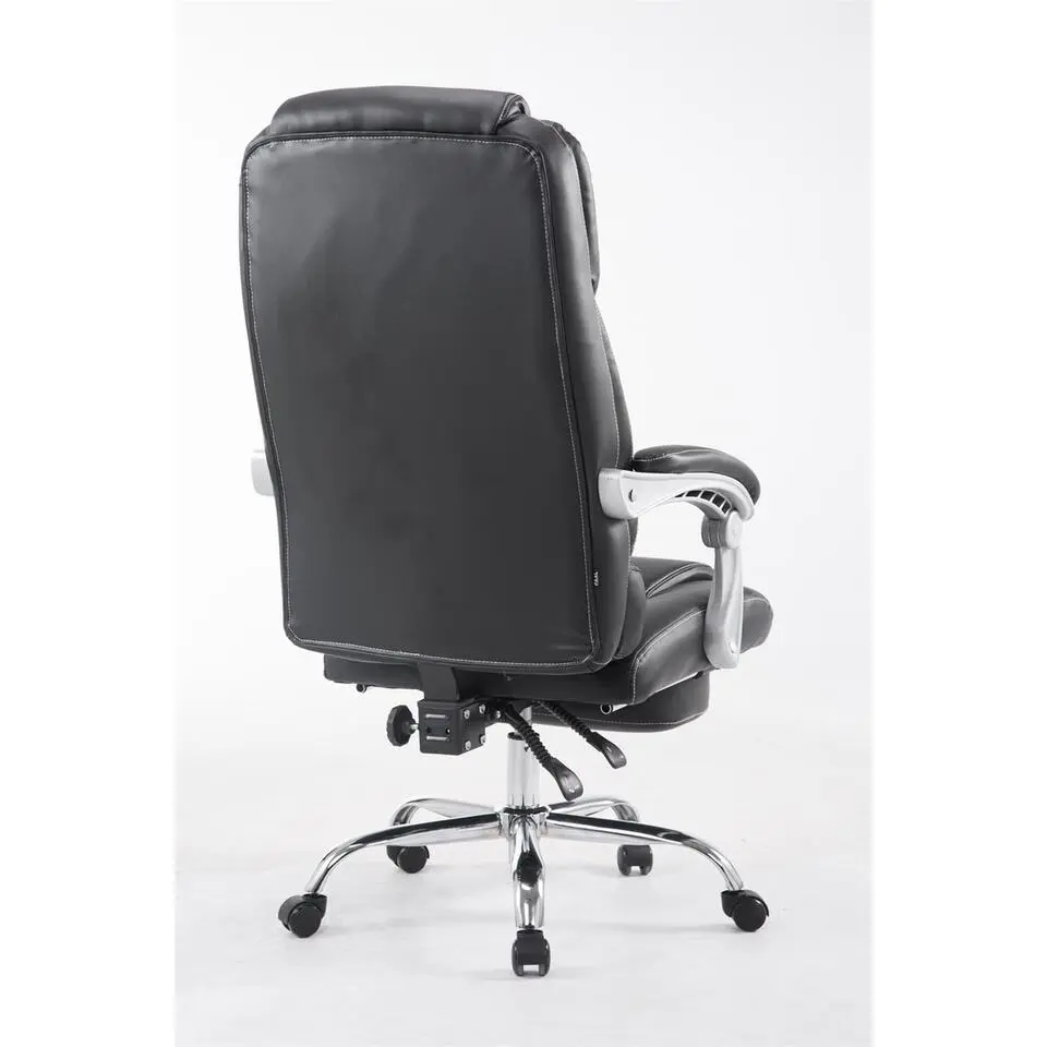 CLP Bureaustoel Pacific chroom Frame - Kunstleer - zwart