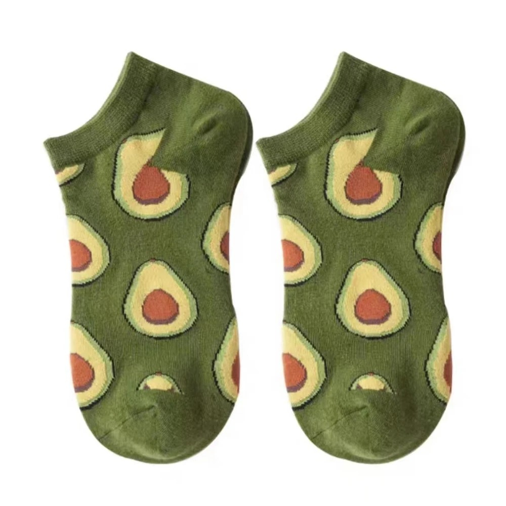 (1 Paar) Unisex Socken Fashion Strümpfe Füsslinge (One Size) - Avocado