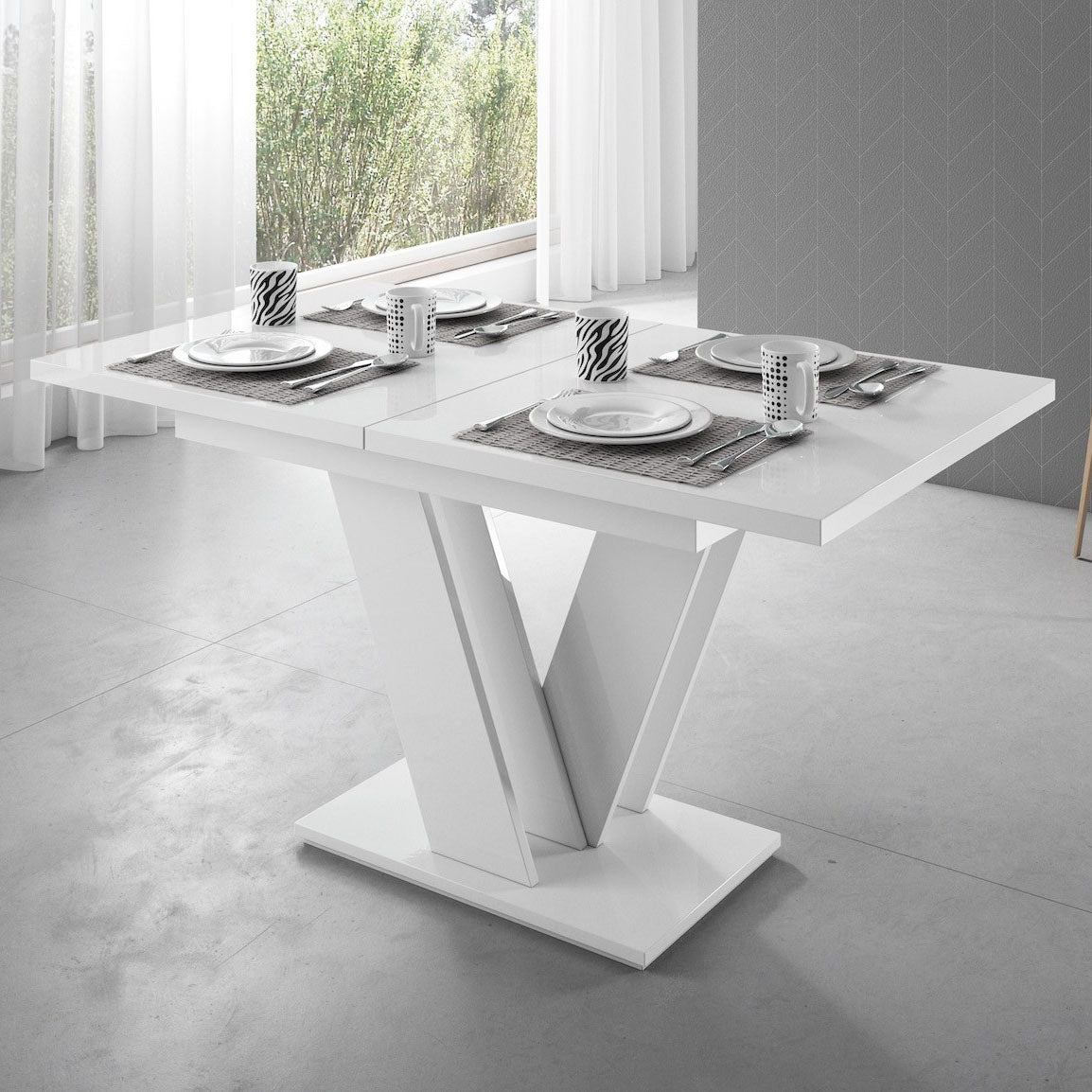 Moris - Eetkamertafel - Wit - 120x80x75 cm