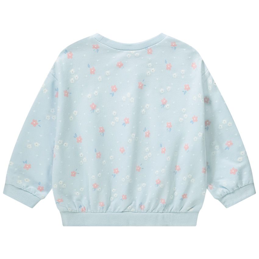 Sweat oversize imprimé fantaisie pour bébé fille - Bleu