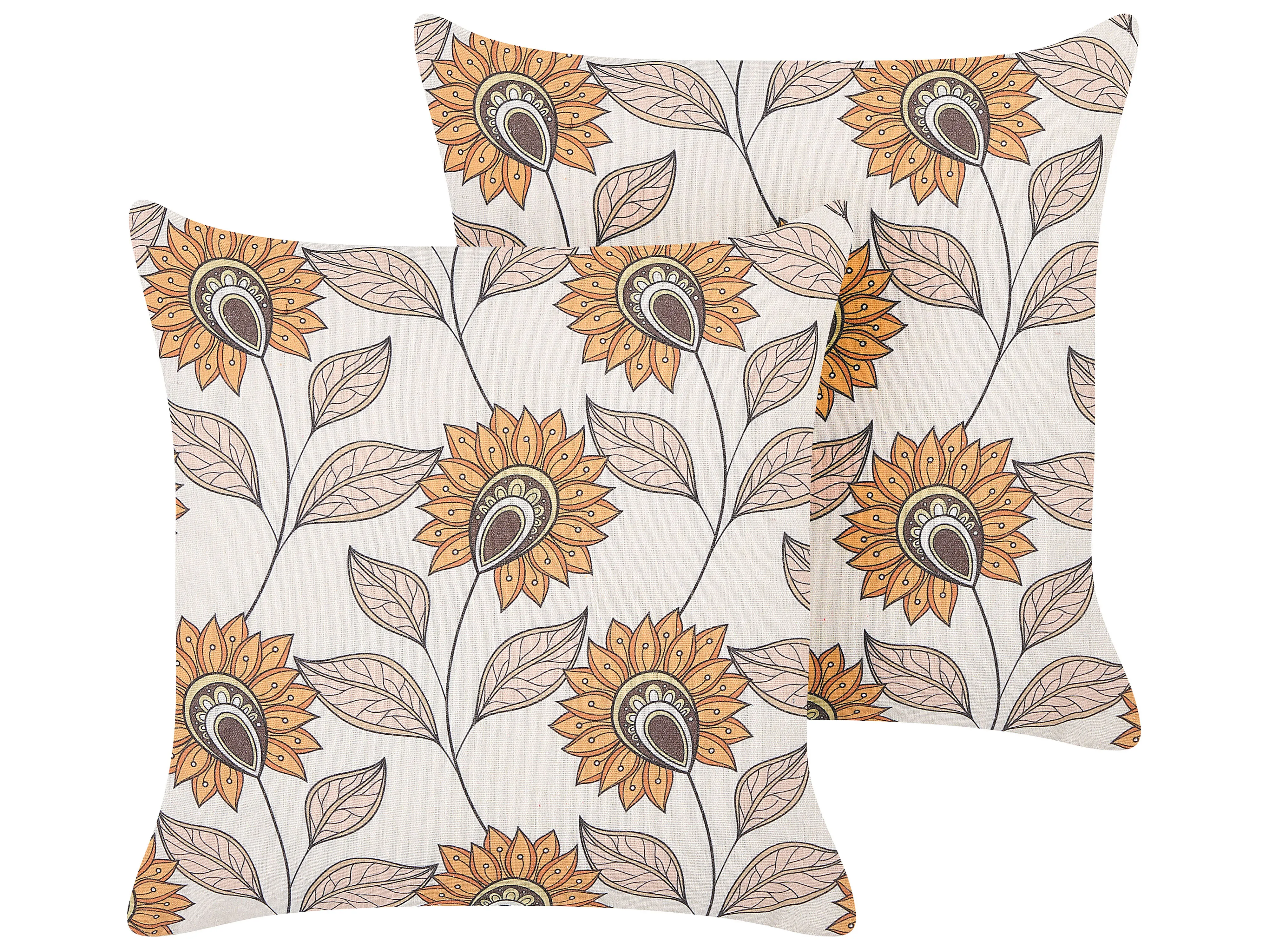 Set van 2 sierkussens TUBEROSE 45 x 45 cm Meerkleurig bloempatroon
