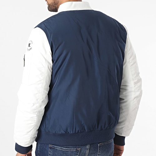 Veste Bomber Bleu Marine Blanc