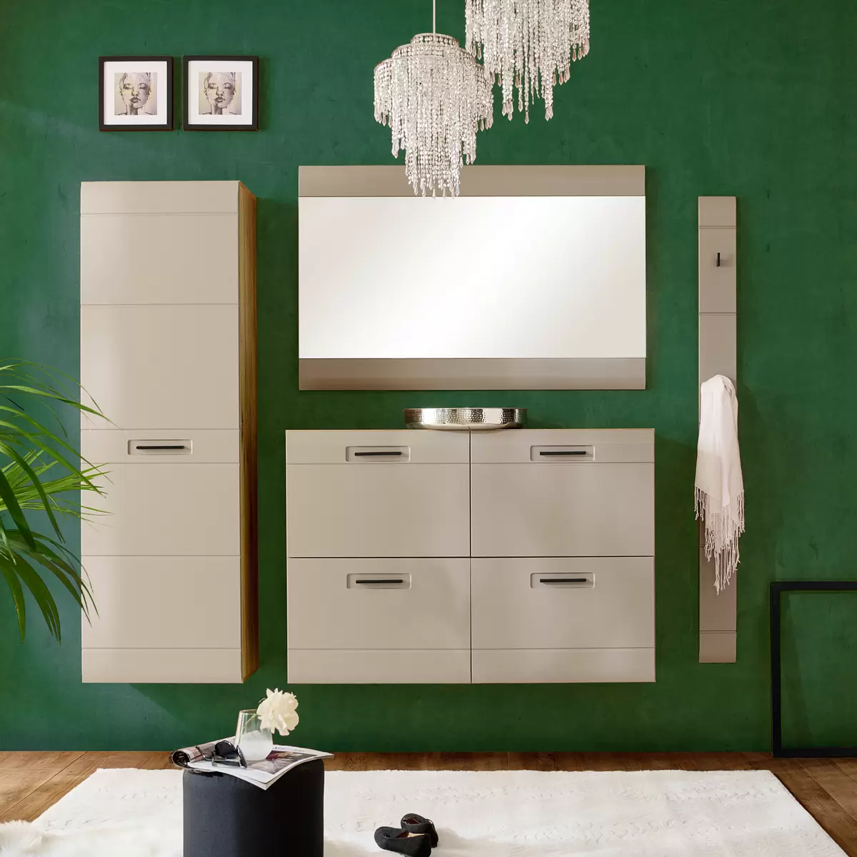 Garderobenspiegel Auris Grau
