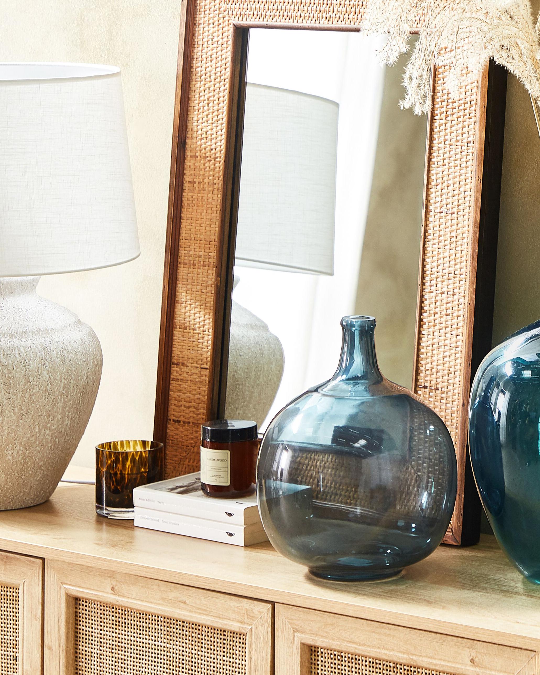 Decoratieve vaas CHAPPATHI Glas 31 cm Blauw