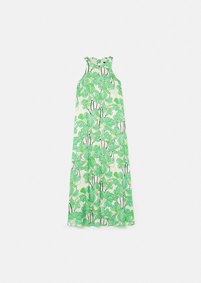 Robe Roxanneverte imprimée à fleurs