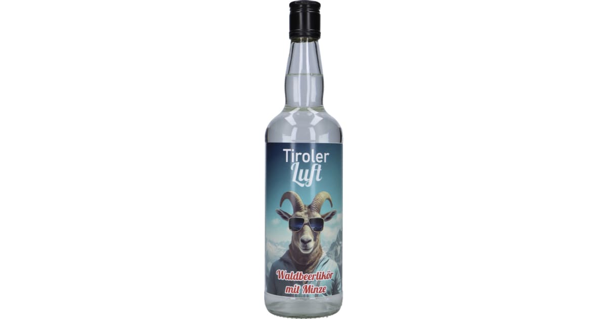 Tiroler Luft Waldbeerlikör mit Minze (Einweg)