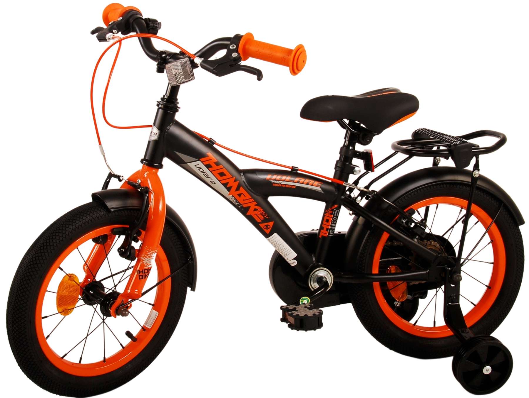TPFSports Thombike Kinderfahrrad - Jungen - 14 Zoll - Rücktritt + Handbremse - Schwarz/Blau