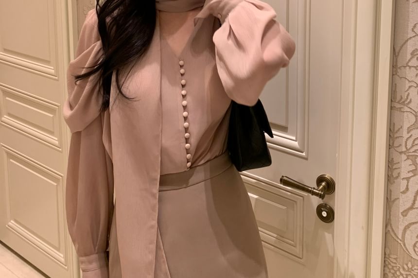 Coris - Blouse met lange mouwen en V-hals