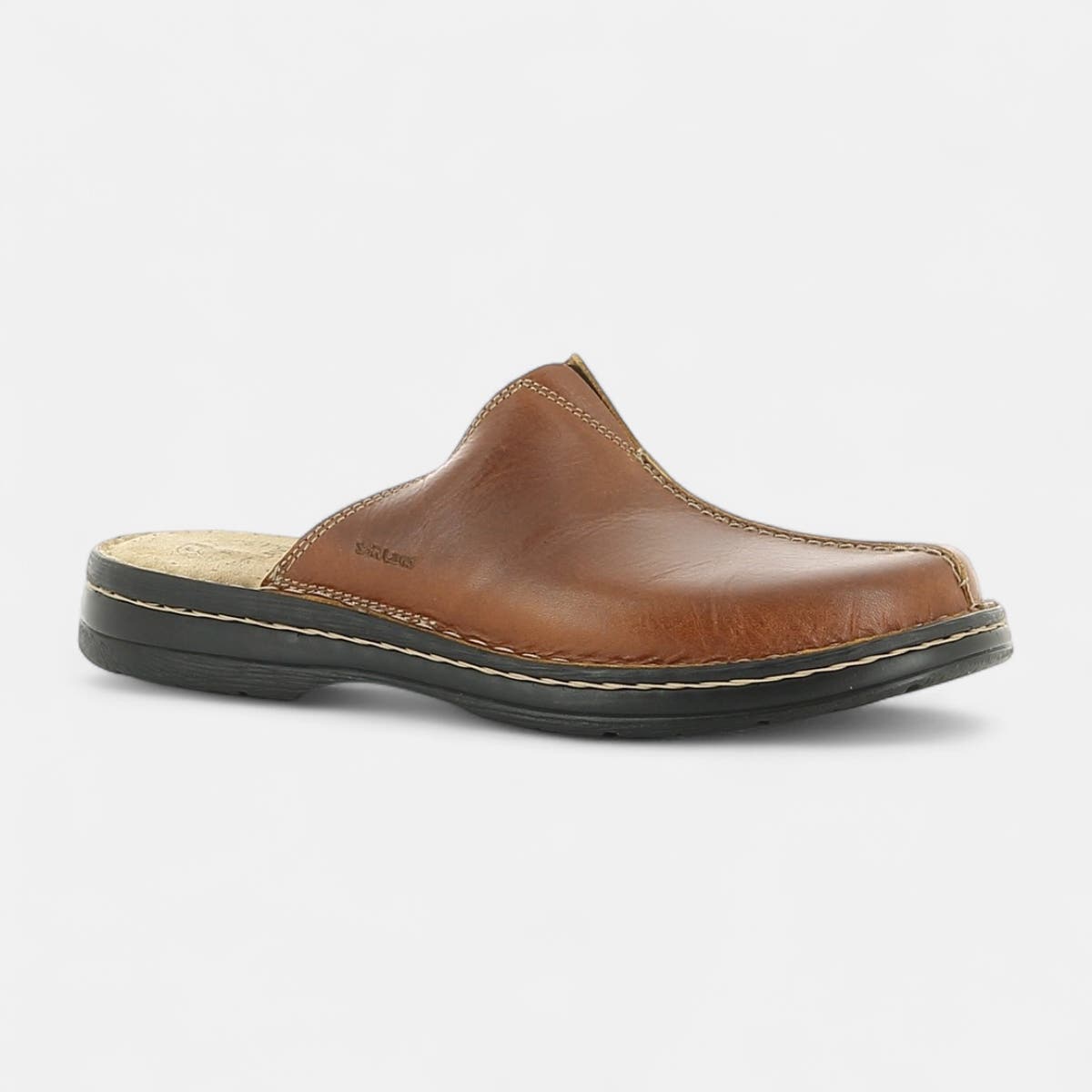 Sabots Homme en cuir cognac