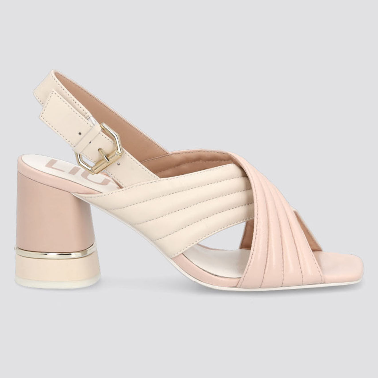 Liu-Jo Sandales en Cuir Nice beige/rose -Talon 6 cm