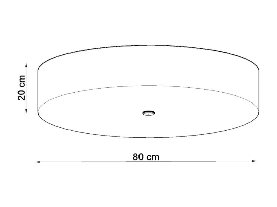 Sollux SKALA Plafonnier Cylindrique Blanc 80cm E27
