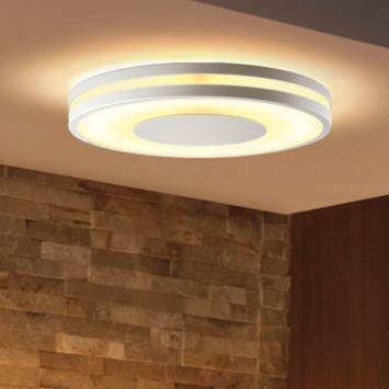 Philips Hue plafondlamp Being aluminium - warm tot koelwit licht 22.5W - met 1 dimmer switch