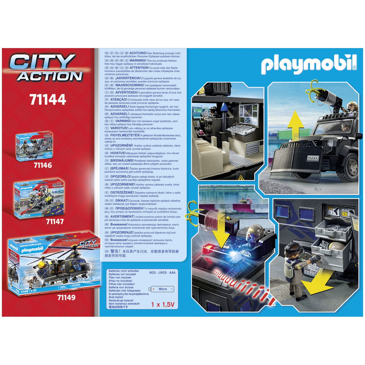 PLAYMOBILPLAYMOBIL   City Action 71144 SWAT Geländefahrzeug