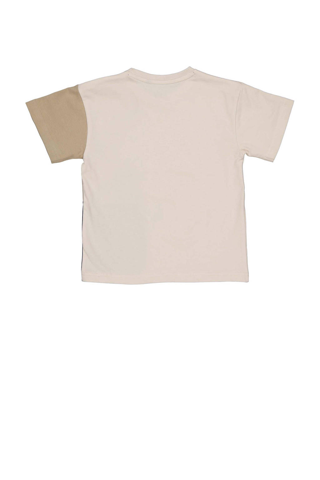 LEVV T-shirt MARCO ecru/kameel/donkerblauw