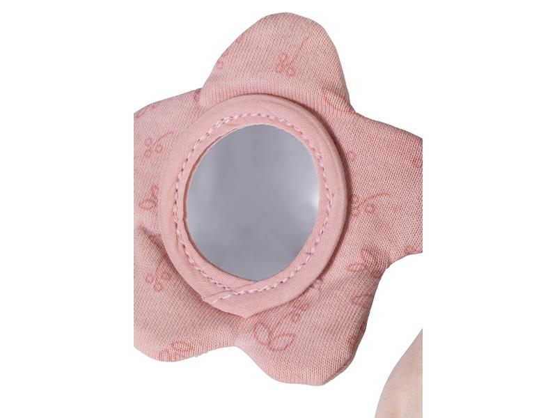 Sterntaler Kinderwagenkette Emmi Girl Niedliche Kinderwagenkette mit Mini-Kuscheltier Esel, Wolke und Spiegel