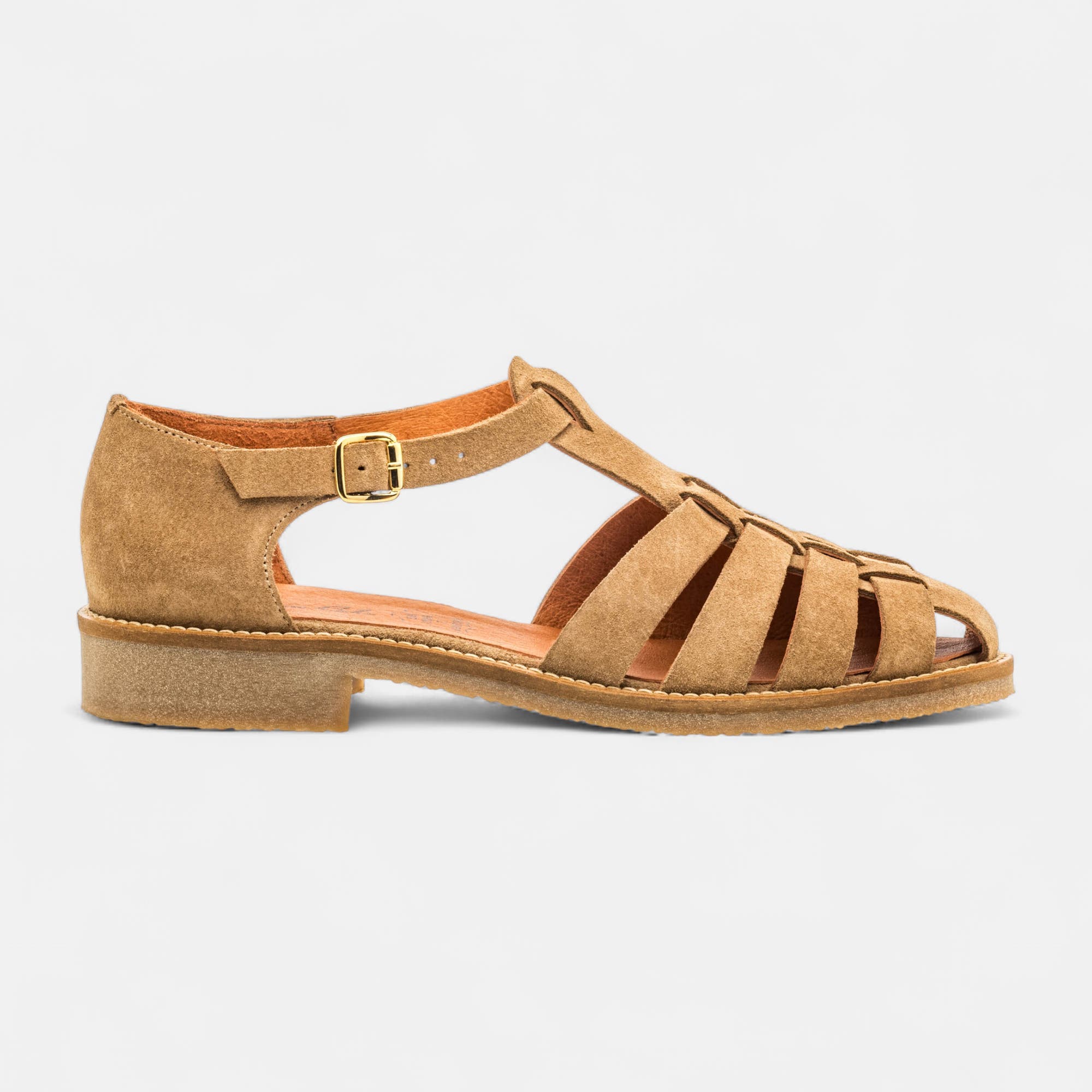 Babies Femme en cuir beige