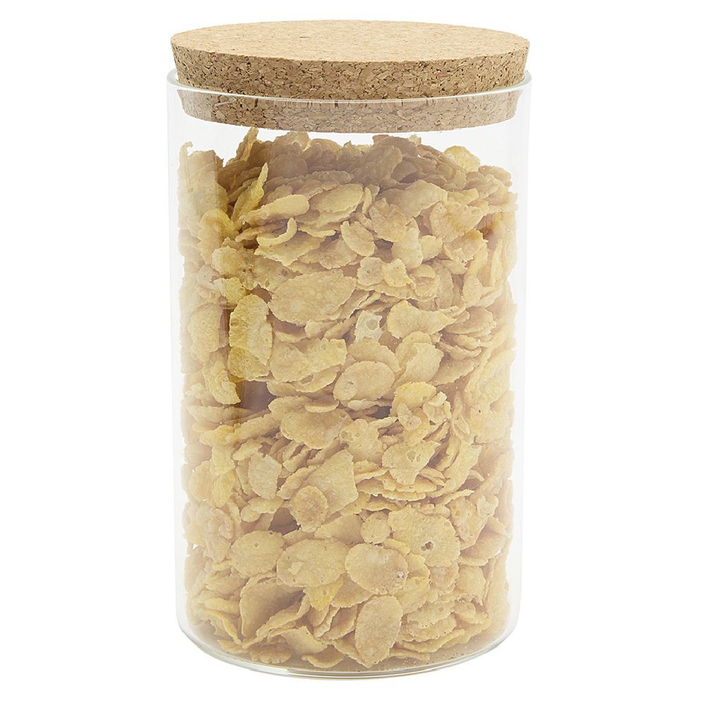 Pot de conservation en verre avec couvercle liège 1 L