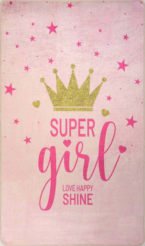 Mani Textile TPS_SUPER_GIRL - Tapis Enfant SUPER GIRLS