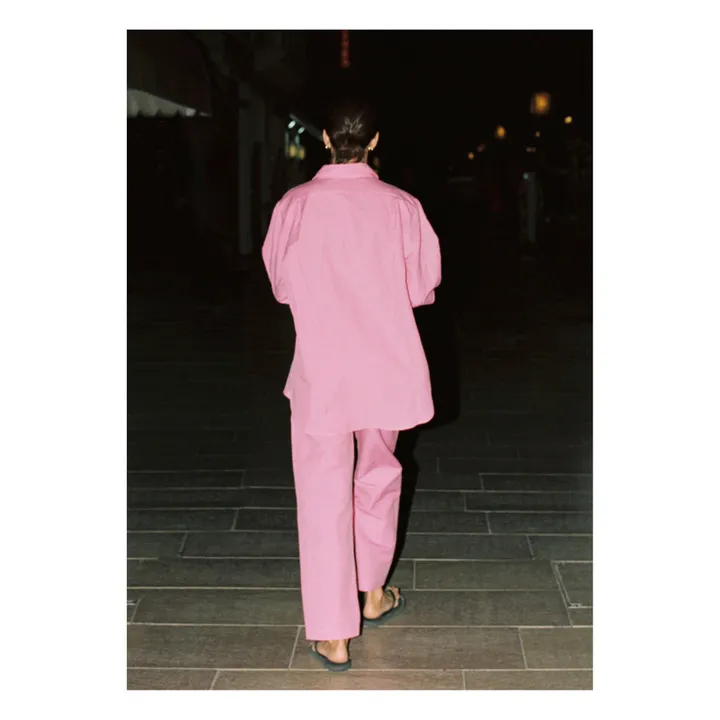 Lido Chemise Manches Longues Lin | Rose fuschia