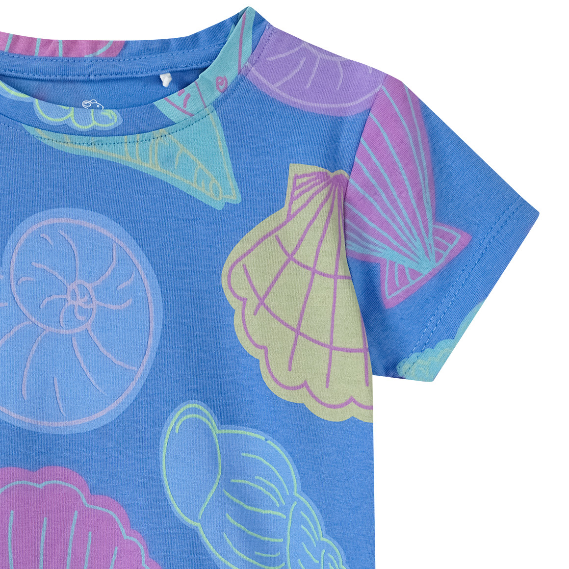 Topolino Mädchen T-Shirt mit bunten Muscheln blau
