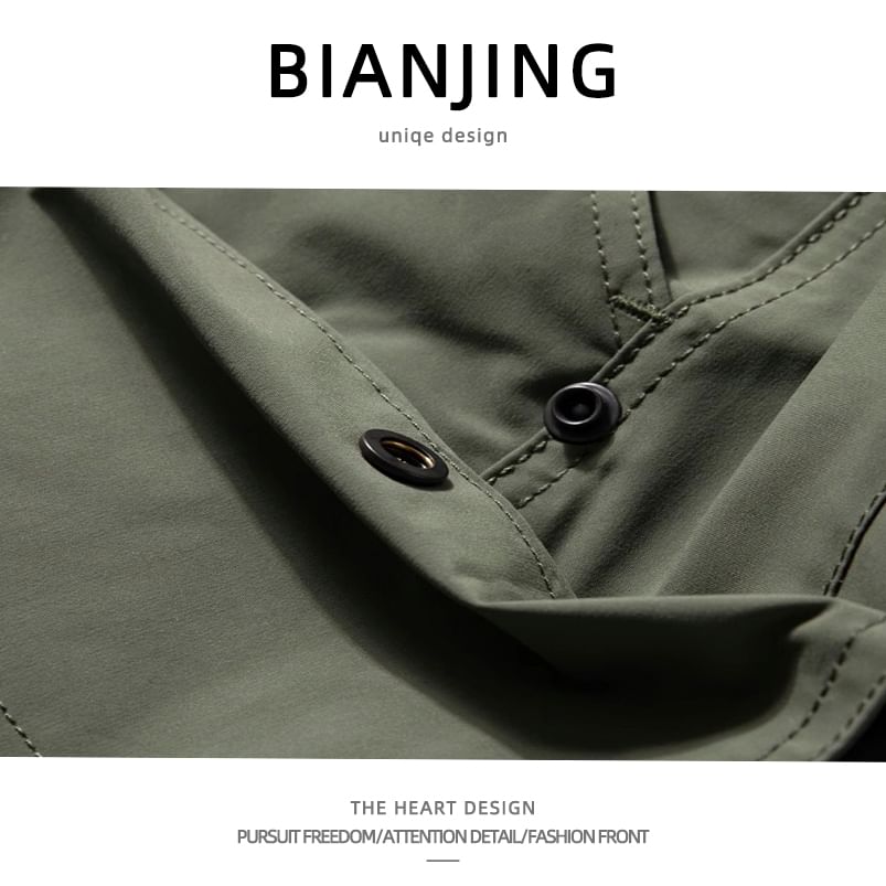 Zentrus - Effen cargoshorts met elastische taille